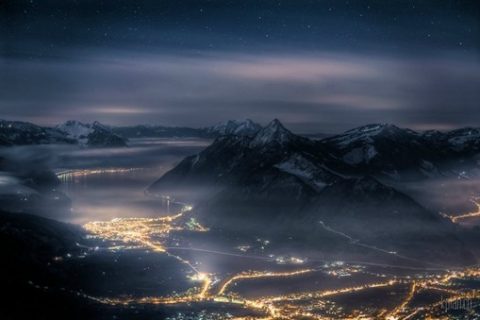 摄影师David Kaplan拍摄于高山上的夜景风光摄影作品