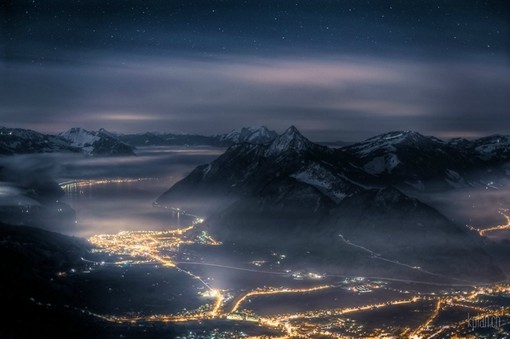 摄影师David Kaplan拍摄于高山上的夜景风光摄影作品
