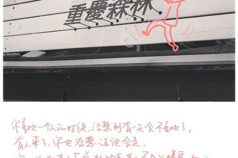 作家张皓宸的手写语录文字图片配小插画