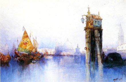 水城威尼斯风光油画