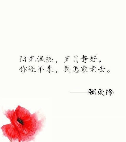 张爱玲说过的最美的9句爱情经典语录