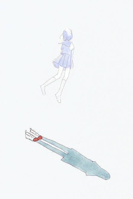 pixiv(p站)插画师カシワイ的孤独日系女生小清新插画