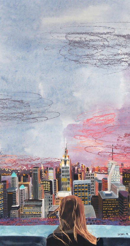 韩国插画师YI SEULA一个人到处走走的旅行插画