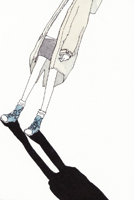pixiv(p站)插画师カシワイ的孤独日系女生小清新插画
