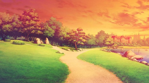 二次元风光唯美场景插画图片