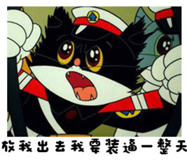 黑猫警长逗比聊天表情图片素材