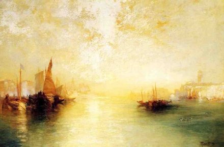 水城威尼斯风光油画