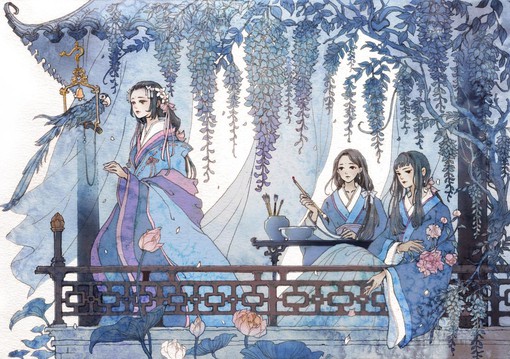 中国风的古风插画作品