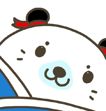 丁一晨的萌系白色小海豹卡通头像