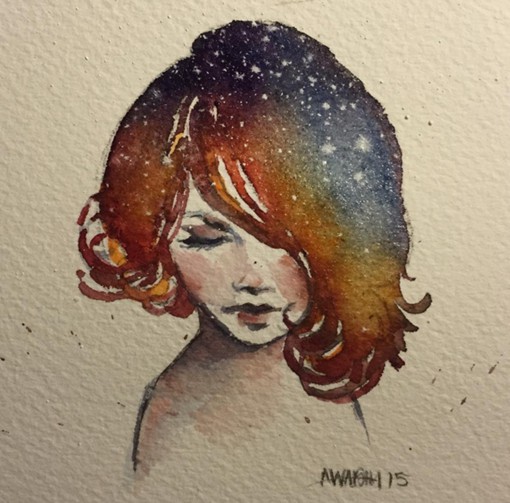 插画师Awaisha的水彩画欣赏