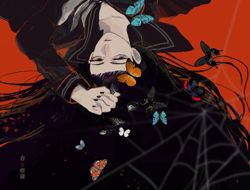 日本插画师nagano10纯日系梦幻风格的手绘插画