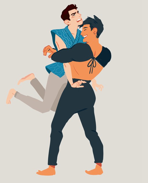 插画师siobhanchiffon的男生友情基腐美式插画图片